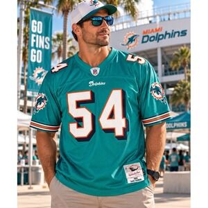 Zach Thomas Miami Dolphins Jersey 3XL 56 Mitchell & Ness 2006 Throwback NFL